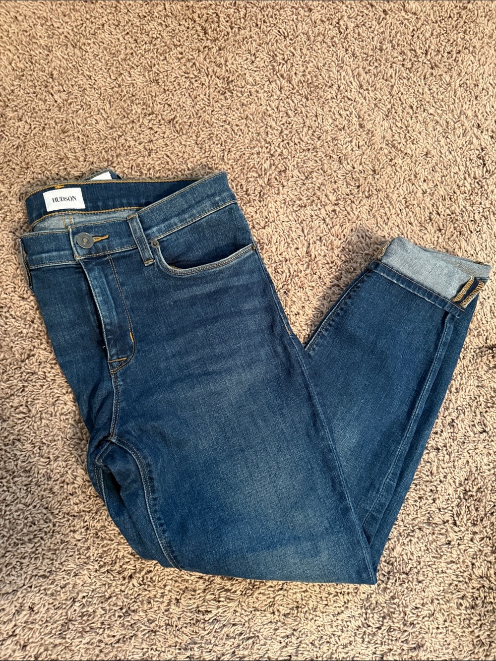 Hudson Jeans Men's Slim Straight Dark Blue Denim